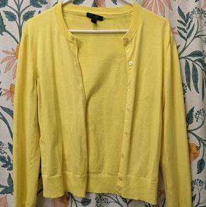 J-Crew Yellow Cardigan